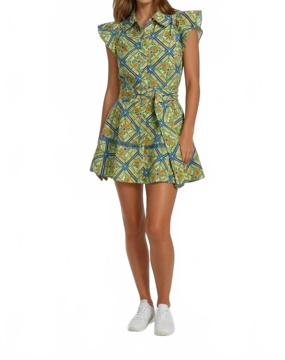 NEW SINCERELY OURS cara mini dress in almafi bloom